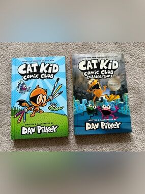 Two Cat Kid Comic Club Hardcover Books by Dav Pilkey